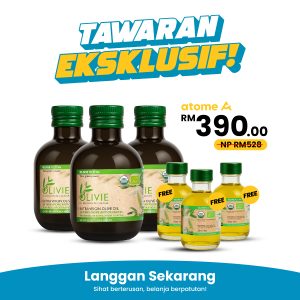 3x Olivie Plus 30X (250ml) & PERCUMA 3x Olivie Plus Mini (50ml)